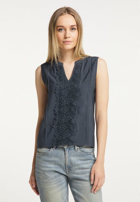Dreimaster Top women grey blue - Image 3