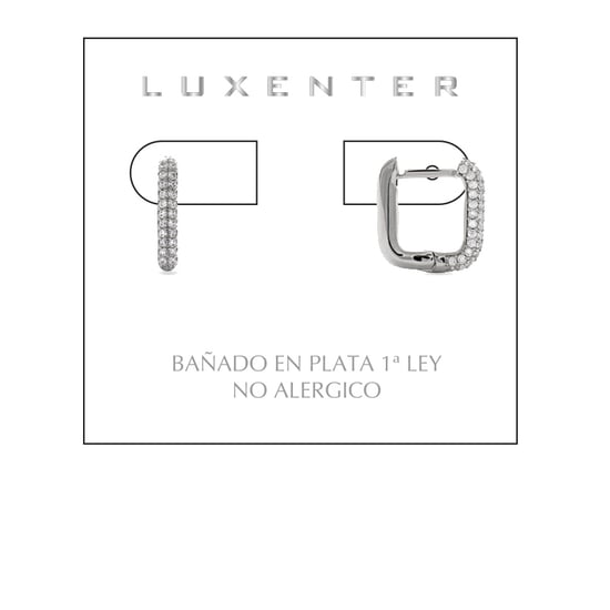 Pendientes Luxenter Ashed acabados en rodio - Image 2