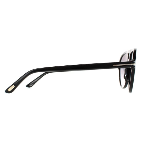 Tom Ford Aviator Mens Shiny Black Smoke Gradient FT0932 Jeffrey