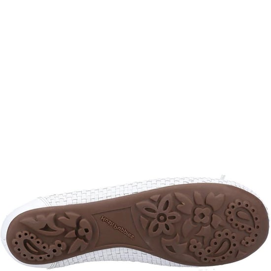 Hush Puppies Womens/Ladies Ballerina Leather Pumps (White) - Image 3