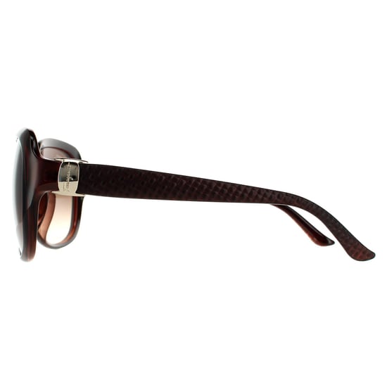 Gafas de sol de mujer rectangulares marrones degradadas Salvatore Ferragamo - Image 3