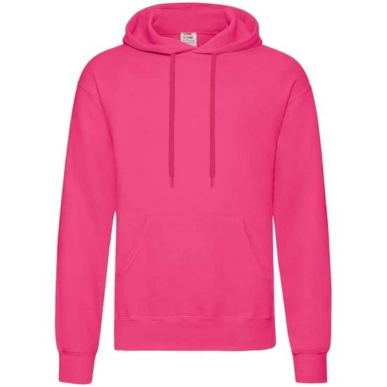 Fruit Of The Loom Unisex Adults Classic Hooded Sweatshirt (Fuchsia) - Image 1