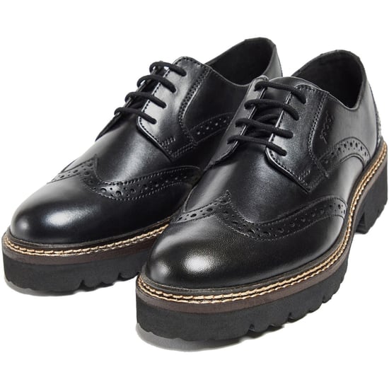 Pod Kortney Leather Women's Black Brogues Shoes - Image 6