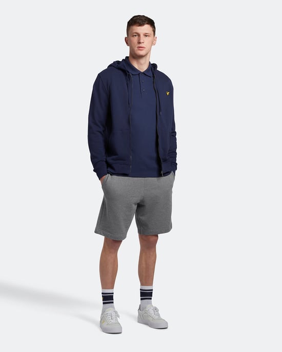 Lyle & Scott Long Sleeve Polo Shirt in Navy - Image 2