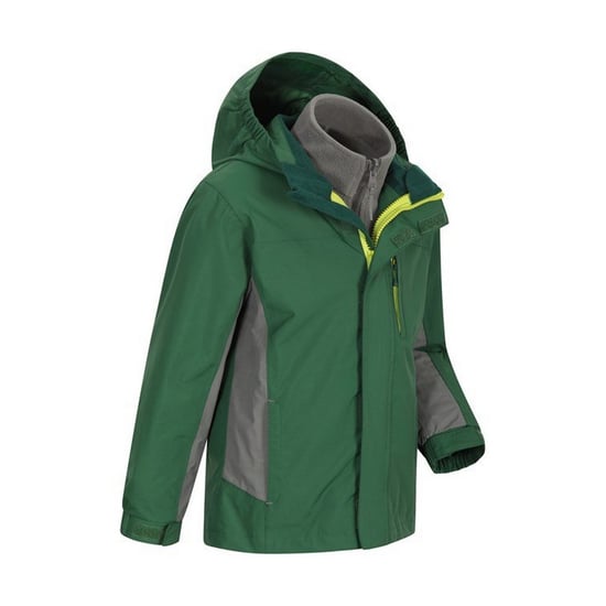 Mountain Warehouse Childrens/Kids Cannonball 3 in 1 Waterproof Jacket (Khaki) - Image 4