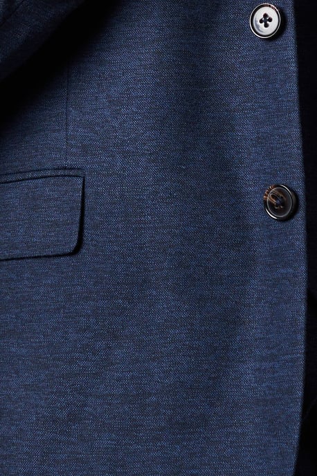 Navy Tweed Look Tailored Fit Suit Jacket
