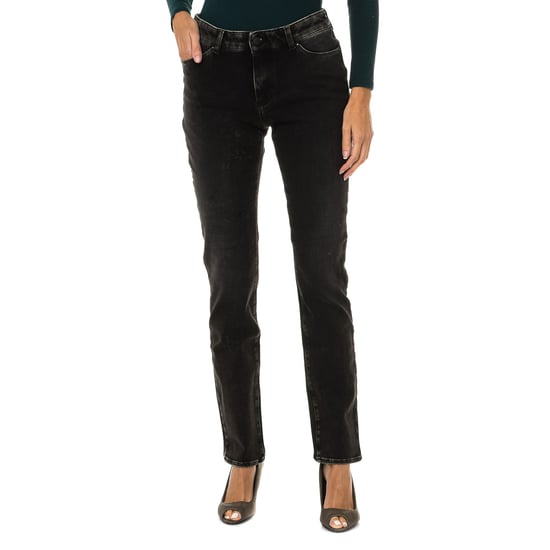 Pantalones largos tejanos efecto gastado 6Y5J18-5D26Z mujer - Image 1