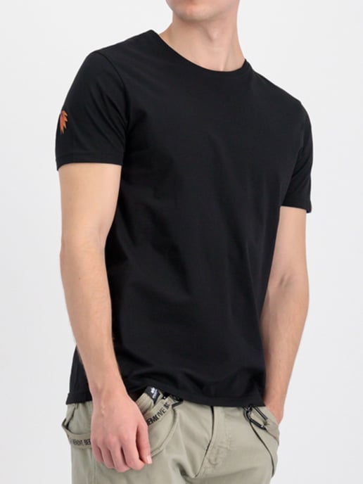 Alpha industries Men's Dragon EMB T-Shirt in Black
