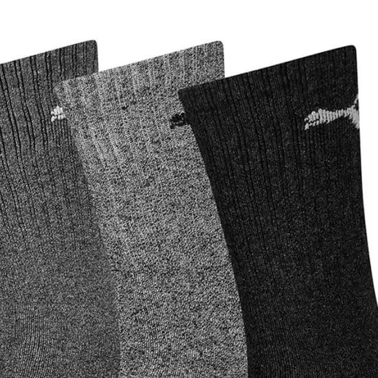 Puma Unisex Adult Crew Sports Socks (Pack of 3) (Grey) - Image 3