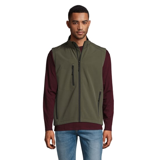 SOLS Mens Rallye Softshell Sleeveless Gilet (Army) - Image 1