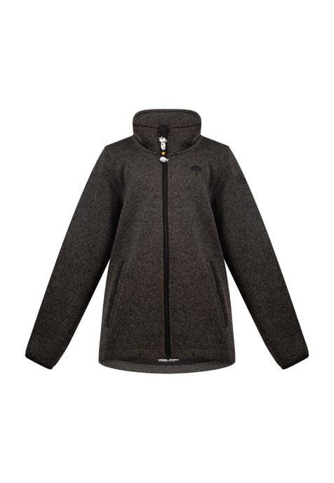 Schmuddelwedda Knitted fleece jacket Grey melange - Image 1
