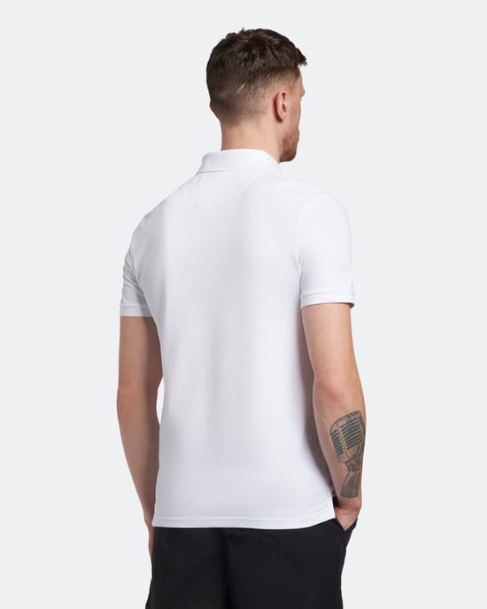 Lyle & Scott Plain Polo Shirt in White - Image 3