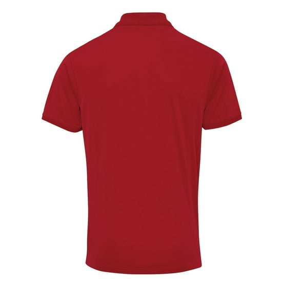 Premier Mens Coolchecker Pique Short Sleeve Polo T-Shirt (Burgundy) - Image 2