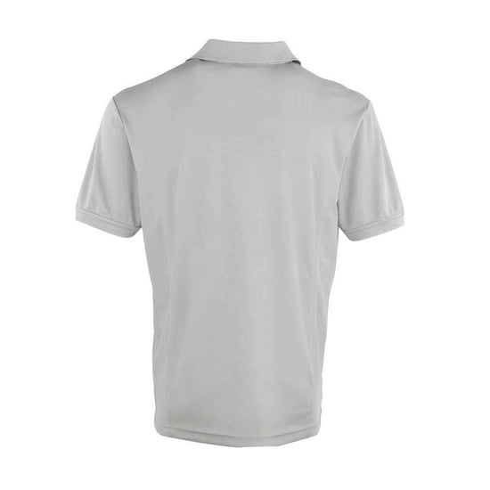Premier Mens Coolchecker Pique Polo Shirt (Silver) - Image 2