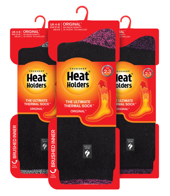 HEAT HOLDERS - 3 Pack Multipack Calcetines Térmicos Aislantes de Mujer para Invierno - Rayas - Image 2