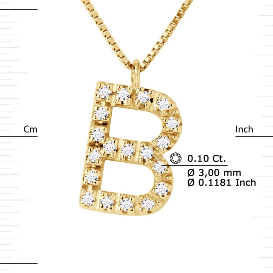 DIADEMA - Necklace with Diamonds - B - Yellow Gold - Chaine Véntienne
