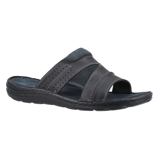 Hush Puppies Mens Archer Leather Mule Sandals (Black) - Image 4