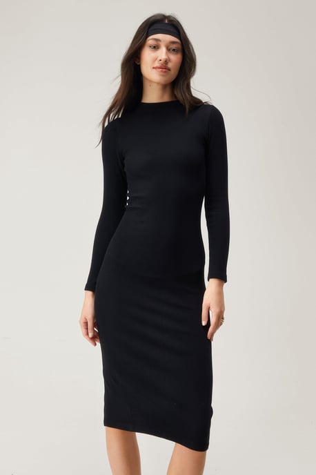 Seamless Long Sleeve Midi Dress