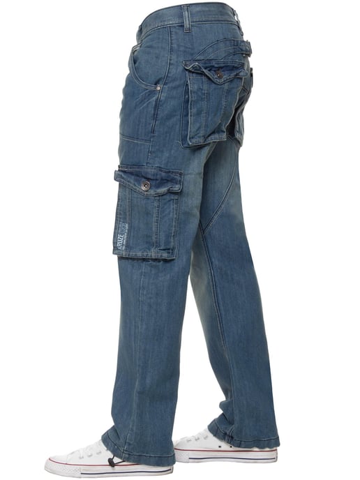 Kruze | Vaqueros Cargo Combat para Hombre - Azul - Image 3