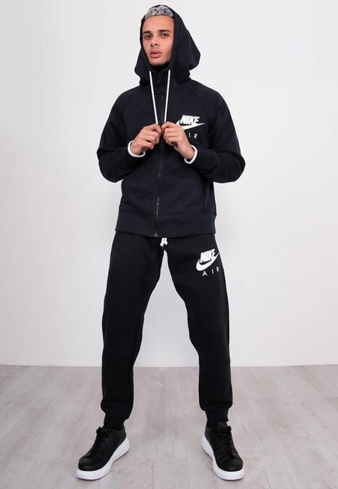 Chándal con cremallera y cremallera para hombre Nike Air en negro - Image 1