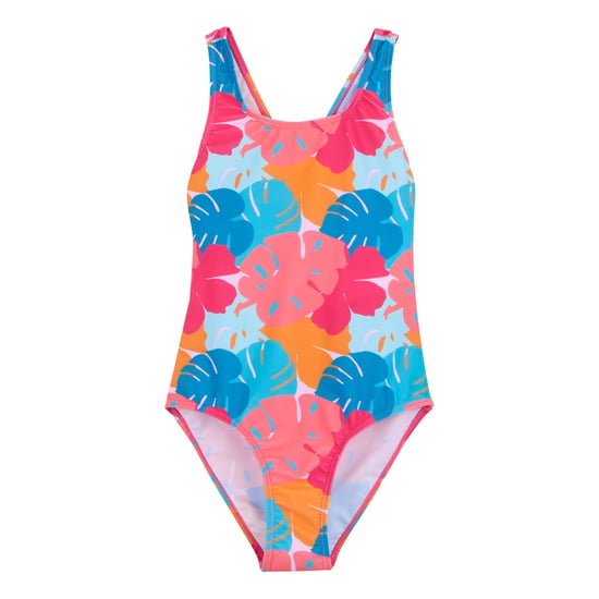 Regatta Girls Katrisse Tropical Leaves One Piece Swimsuit (Multicoloured) - Image 1