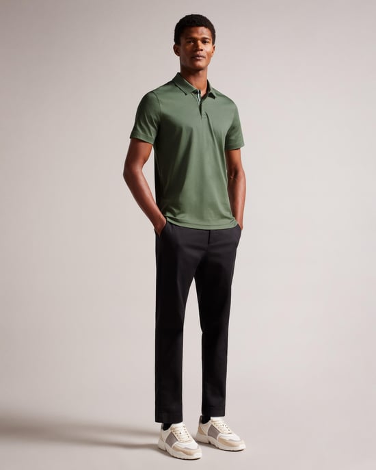Polo de Manga Corta Slim de Tacto Suave para Hombre Ted Baker Zeiter - Image 2
