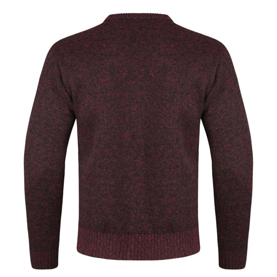 Men's Cardigan with Two Pocket Button Stand-Up Collar Cardigan for Winter Burgundy - Image 3