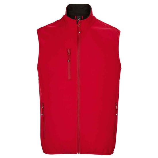 SOLS Mens Falcon Softshell Zipped Body Warmer (Pepper Red) - Image 1