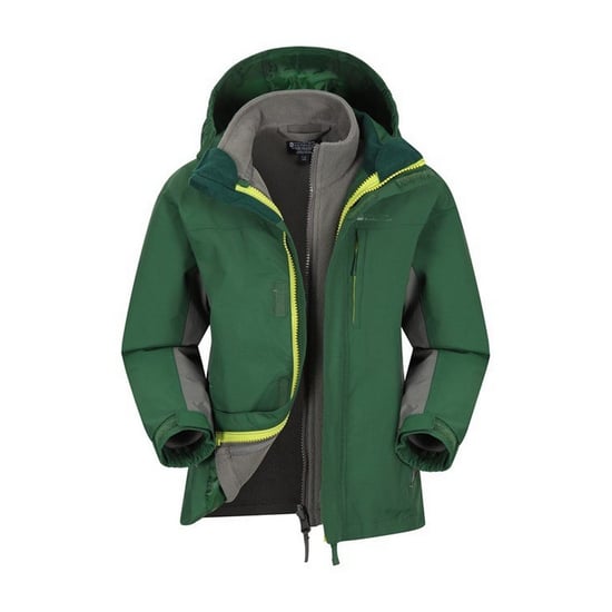 Mountain Warehouse Childrens/Kids Cannonball 3 in 1 Waterproof Jacket (Khaki) - Image 5