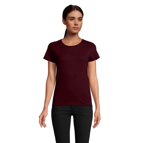 SOLS Womens/Ladies Pioneer T-Shirt (Burgundy) - Image 1