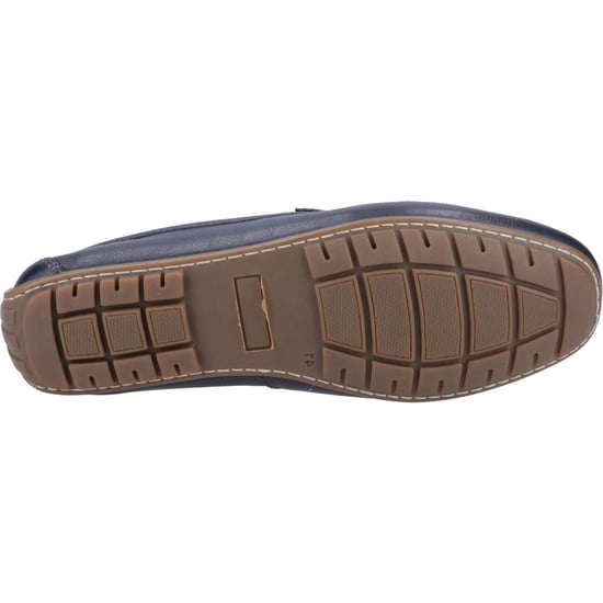 Hush Puppies Ralph Leather Men's Navy Boat Shoes - Image 3