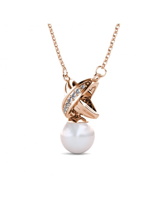Colgantes Chris Pearl - Oro rosa y cristal - Image 3