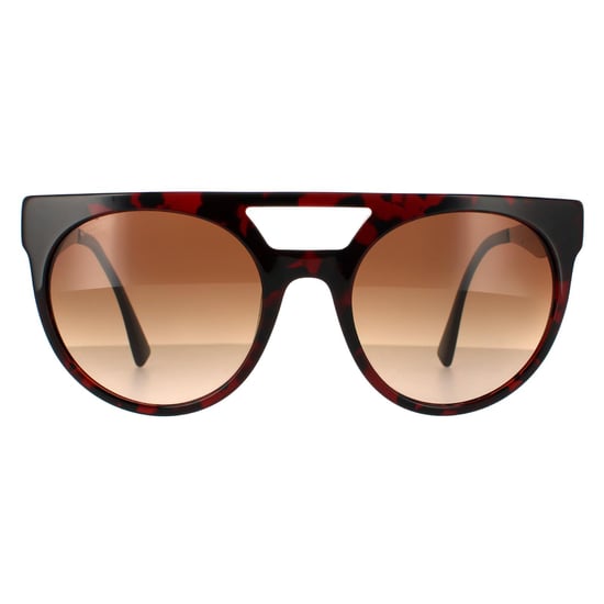 Versace Round Mens Red Havana Blue Brown Gradient Sunglasses