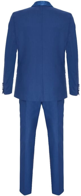 Traje de boda azul de 4 piezas para hombre - Image 5
