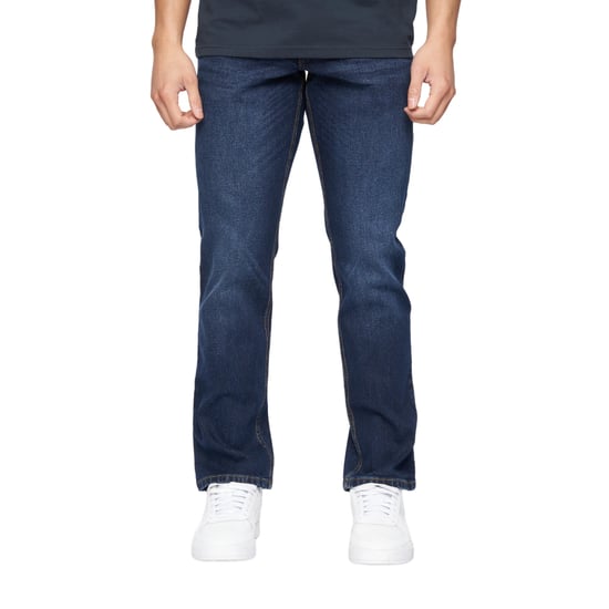 Crosshatch Mens Chas Straight Jeans (Dark Wash) - Image 1