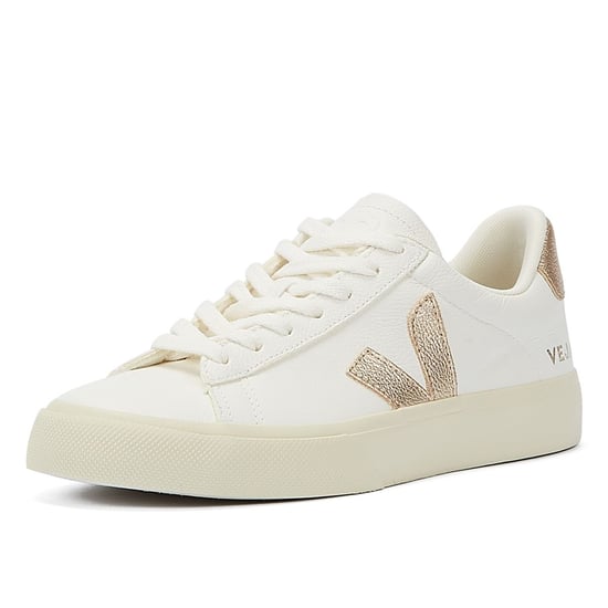 Veja Campo Platine Women's White/Gold Trainers - Image 3