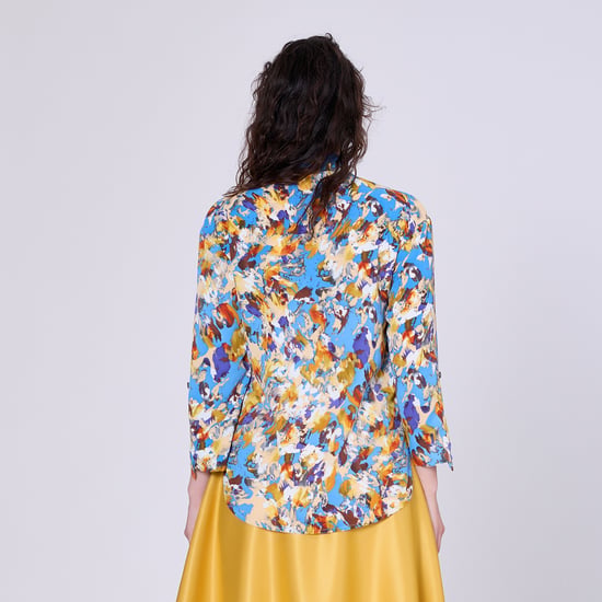Ascot-tie blouse and abstract print - Image 4