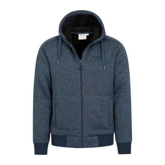 Mountain Warehouse Mens Nevis II Faux Fur Hoodie (Dark Blue) - Image 5
