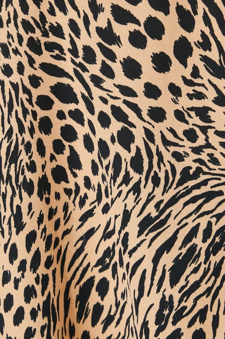 Animal Button Back Tea Blouse