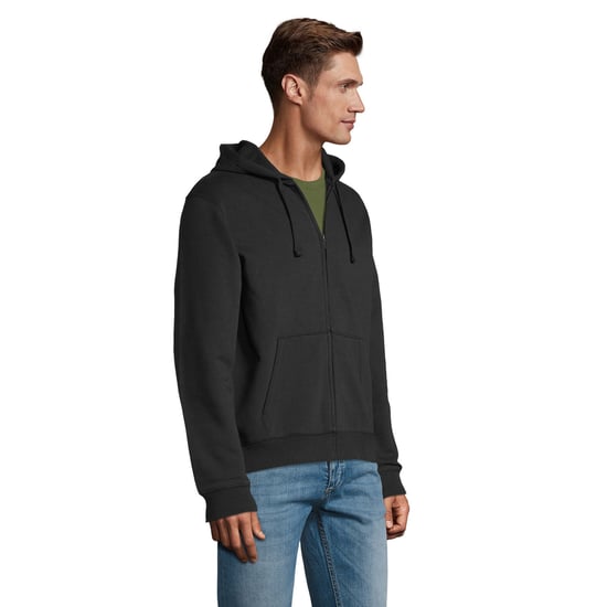SOLS Mens Spike Full Zip Hoodie (Black) - Image 3