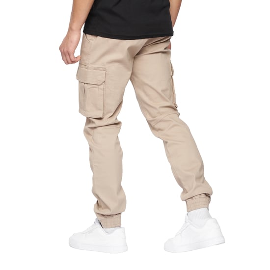 Crosshatch Mens Frentons Cargo Trousers (Stone) - Image 2