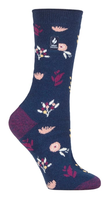 Heat Holders - Calcetines térmicos de mujer con diseño de hilo interior cepillado Ultra Lite - Indigo (Sidari) - Image 1