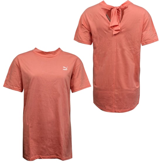 Puma Bow Lagada de la camiseta de la mujer TEE Camiseta de manga corta Rosa 850236 11 A56E - Image 1