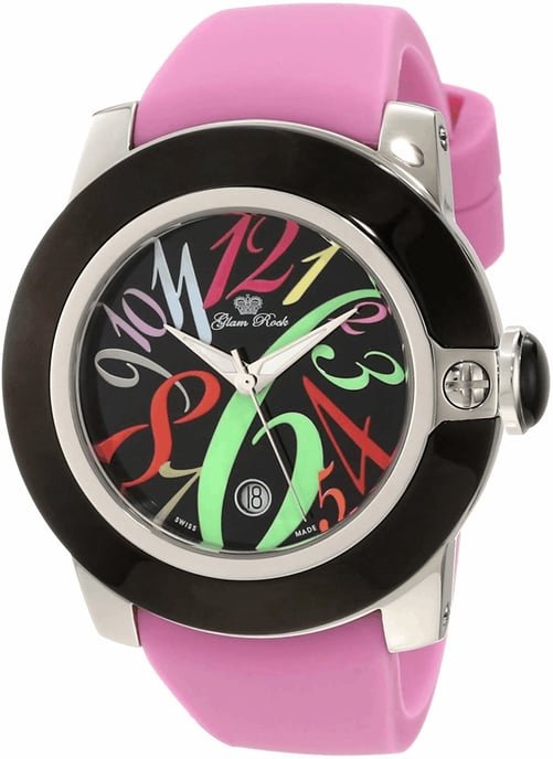 Glam Rock Reloj de mujer Cuarzo plata negro - Image 1