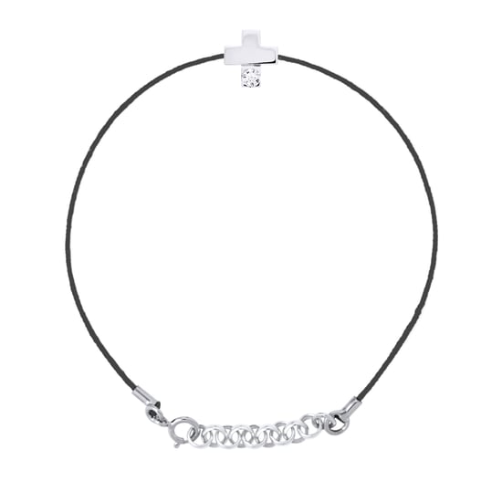 DIADEMA - Bracelet - Black Nylon - Real Diamond