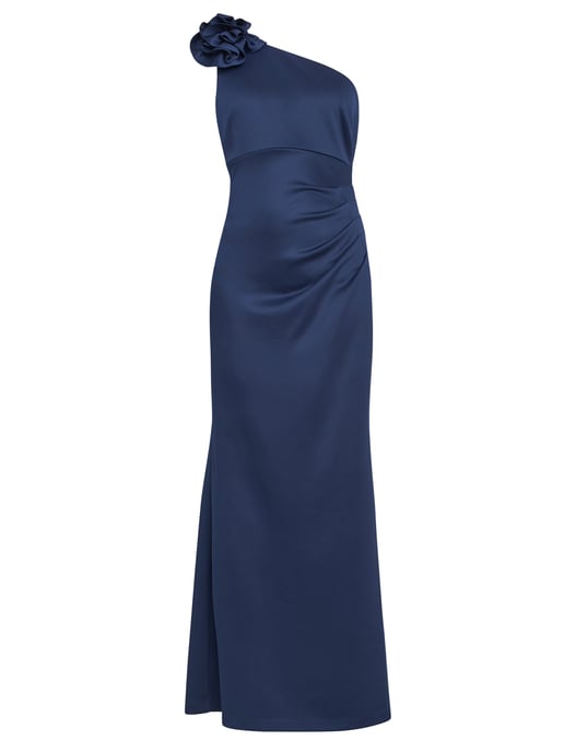 Agatha 3D Flower Detailed One Shoulder Maxi Dress