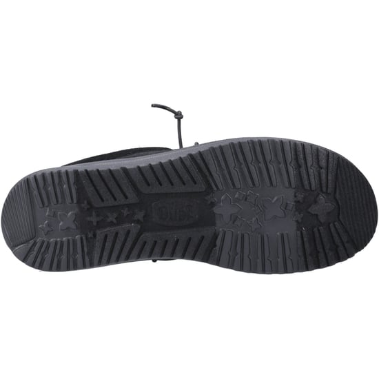 HEYDUDE Wally Suede Suede Men's Black Boat Shoes - Image 3