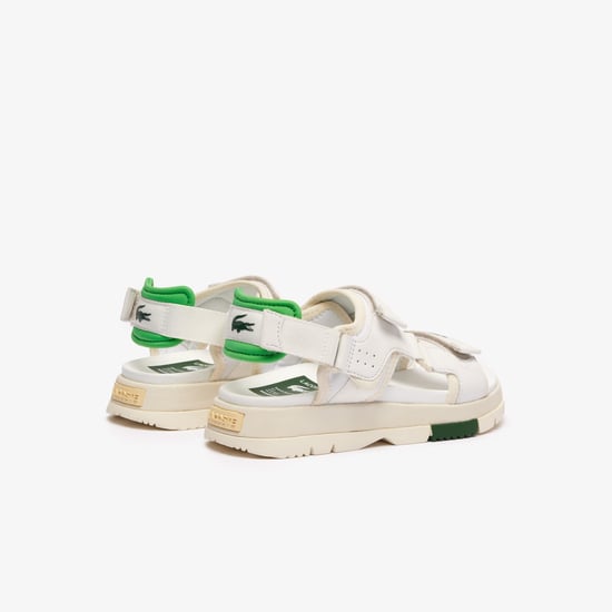 Women's Lacoste Suruga Premium Sandals in White Green - Image 3