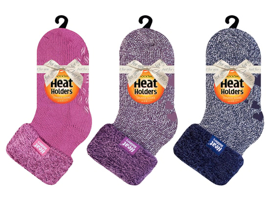 Womens Fluffy Slipper Bed Socks with Grips | Heat Holders | 3 Pair Multipack | Ladies Warm Fleece Lined Non Slip Socks | Regalos de invierno para ella - Pack 2 - Image 2