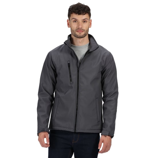 Regatta Professional Mens Ablaze Three Layer Soft Shell Jacket (Seal Grey/Black)